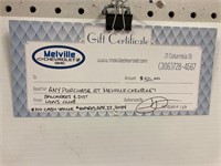 Melville GMC $50 Gift Certificate