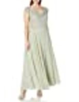 J Kara Women's Plus Size Beaded Empire Waist Gown,