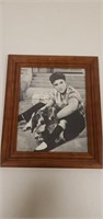 Picture Of Elvis With 2 Dogs Black And White In