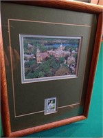 Framed Notre Dame Knute Rockne Stamp-Photo
