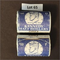 (2) $10 Kennedy Half Dollars