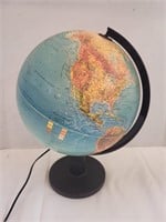 16" high Lighted Electric World Globe