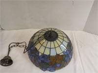 Stained Glass Hanging Lamp Light 16" w