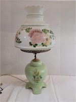 Large Vintage Glass Globe Lamp 27" h