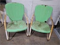 2 Lawn & Garden Metal Chairs