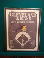 1954 Cleveland Indians Championship Banner Framed