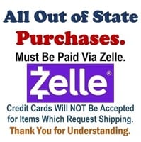 OUT OF STATE - PAY BY ZELLE