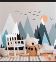 Mountain scene wall decals