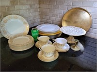 ASSORTED GOLD ROYAL WORCHESTER  CHINA  ETC