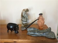 CARVED AND SIGNED INDIGENOUS ART