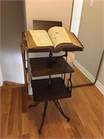 ANTIQUE  LECTERN AND BIBLE