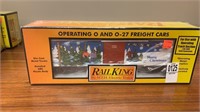 Rail King Christmas Operating Box Car Signal Man