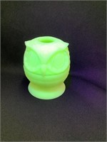 Fenton Owl Candleholder, Glows, 3 1/2”T