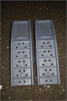 Gray steel auto ramps; as is