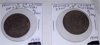 1840's 1/2 pennies.