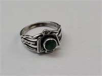 Sz 1 1/2 Silver Native American Baby Ring