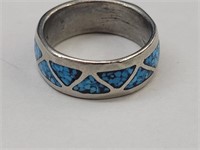 Turquoise & Sterling Silver Ring Size 5