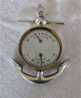 Vintage Anchor Barometer 6" Tall