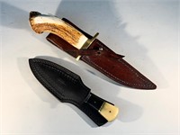 2pc Damascus Steel Blade Knives w/Sheaths