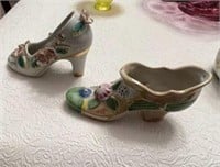 Two Porcelain Shoes