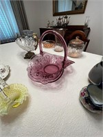 Purple Glass Basket