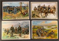 MILITARY: 4 x Scarce VICTORIAN Trade Cards