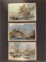 MILITARY, NAVY: 3 x Scarce VICTORIAN Trade Cards