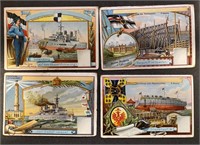 MILITARY, NAVY: 4 x Scarce VICTORIAN Trade Cards