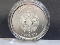 2022 Gibraltar 1 Oz Silver Coin