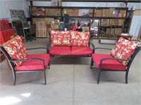 Outdoor Furniture, Loveseats and 2 Chairs, w/pads