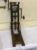 Antique Wood Boring Hand Crank Drill