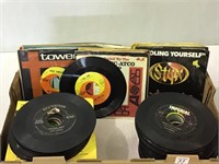 Lg. Collection of 45 Records Including Some Elvis,