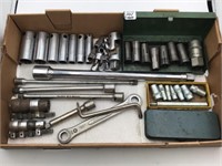 Group of Various Sockets, Ratchets & Tools