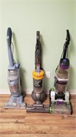 Lot of 3 Flo9r Cleaners Dyson, Bissell, and Hoover
