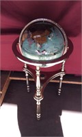 Semi Precious Gem Stone Floor Model Globe