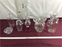 Assorted Beautiful Crystal And Glassware