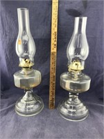 PaIr Of Vintage Oil Lamps