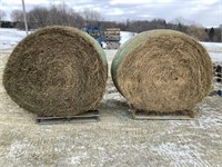 2 - Round Bales of 2nd Crop Alfalfa Grass Mix Hay