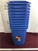 11 New Commercial 7 Gallon Trash Cans, By Suncast
