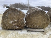 2 Round Bales of Alfalfa Grass Mix hay