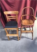 Vintage Maple Children’s Highchairs