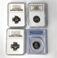 Lot of 4 Graded Proof Coins