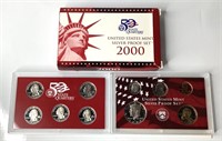2000 US mint silver proof coin set