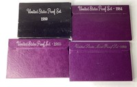 1980, 84, 85, 90 US proof Coin  sets