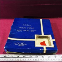 Cutler 4-Piece Ashtray Set & Box (Vintage)