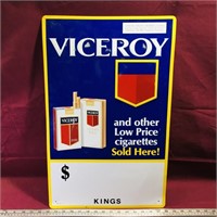 Viceroy Cigarettes Tin Advertising Sign