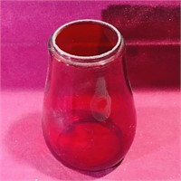 Antique Ruby Glass Lamp Shade (7" x 4 1/2")