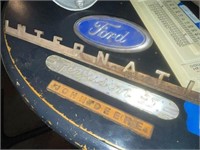 3 Vintage Emblems & 1 Ford Emblem