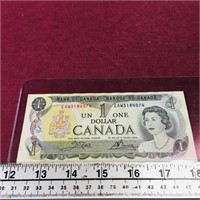 1973 Canadian $1 Banknote Paper Money Bill