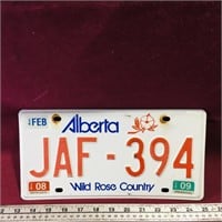 2008 Alberta License Plate
